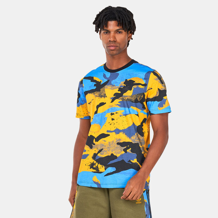 adidas Originals Men's Camo Series Allover Print T-Shirt yellow adidas Originals Men's Camo Series Allover Print T-Shirt yellow image number 0
