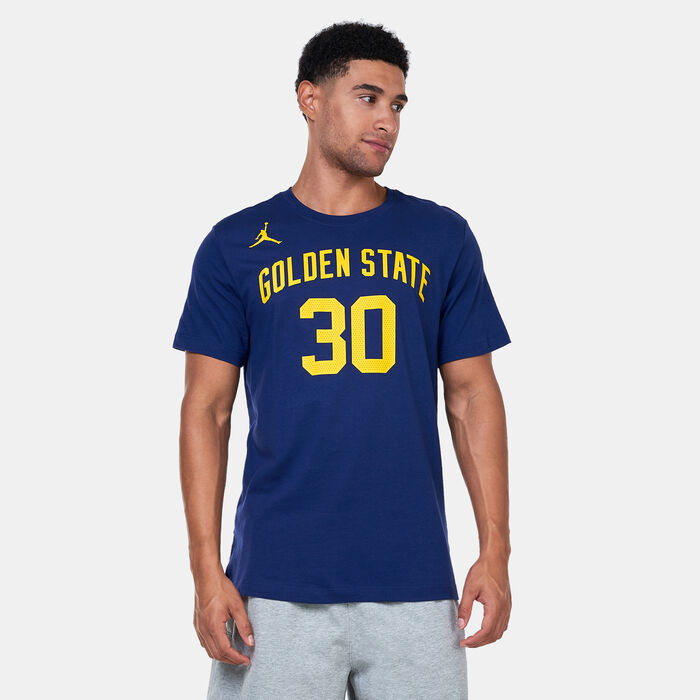 Jordan Men's Golden State Warriors Statement Edition Basketball T-Shirt Blue image number 0