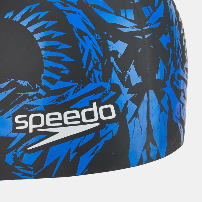 Speedo Printed Silicone Swimming Cap Black image number 2