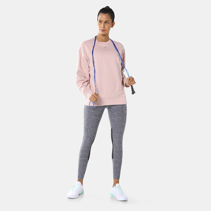 Nike Women's Dri-FIT Graphic Training Crew Sweatshirt Pink Nike Women's Dri-FIT Graphic Training Crew Sweatshirt Pink image number 2