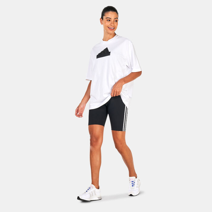 adidas Women's Future Icons Badge Of Sport Boyfriend T-Shirt White adidas Women's Future Icons Badge Of Sport Boyfriend T-Shirt White image number 2