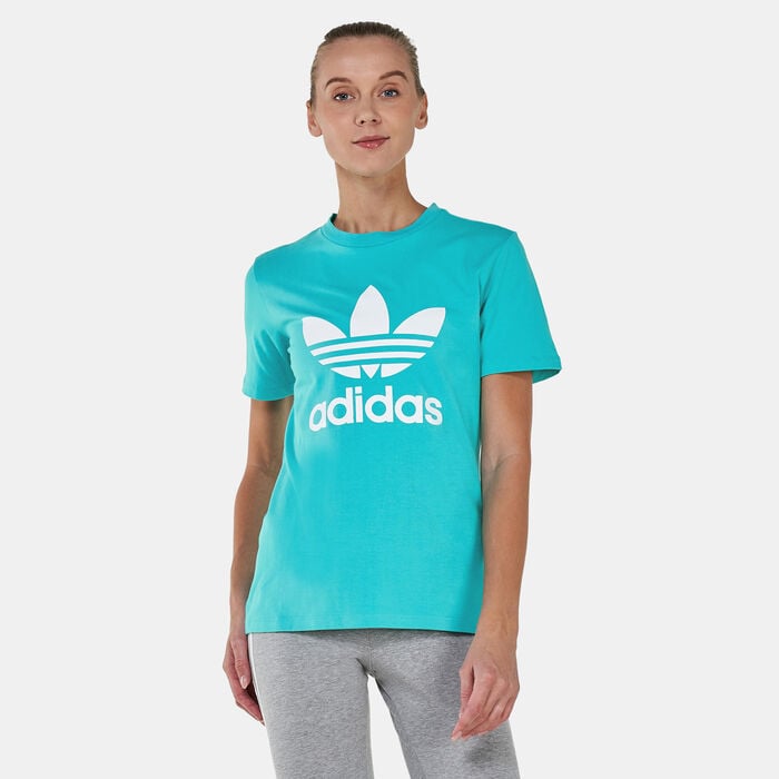 adidas Originals Women's Adicolor Classics Trefoil T-Shirt Green adidas Originals Women's Adicolor Classics Trefoil T-Shirt Green image number 0