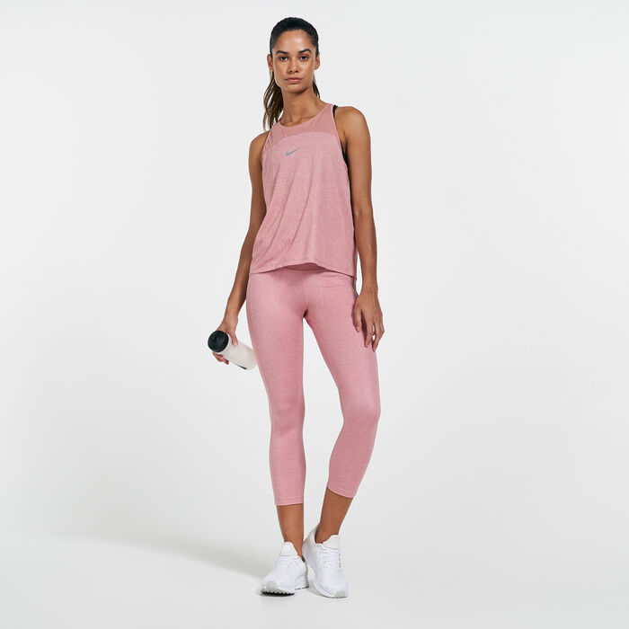 Nike Women's Run Division Allover Print Tank Top Pink image number 2