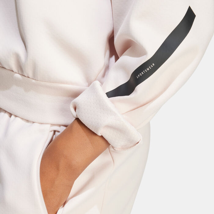 adidas Women's Z.N.E. Sweatshirt Pink image number 4