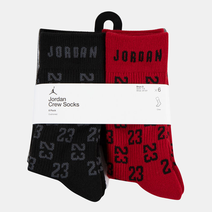 Jordan Monogram Essential Crew Socks (6 Pairs) Black image number 2