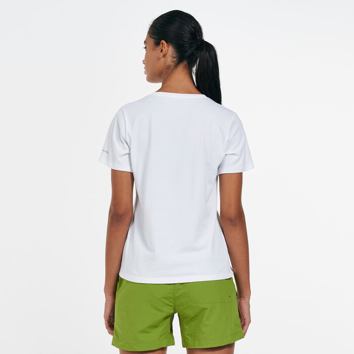 Columbia Women's Alpine Way™ Screen T-Shirt White Columbia Women's Alpine Way™ Screen T-Shirt White image number 1