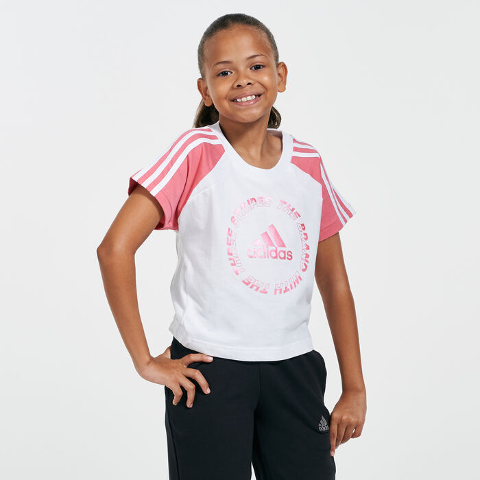adidas Kids' Bold T-Shirt White adidas Kids' Bold T-Shirt White image number 0