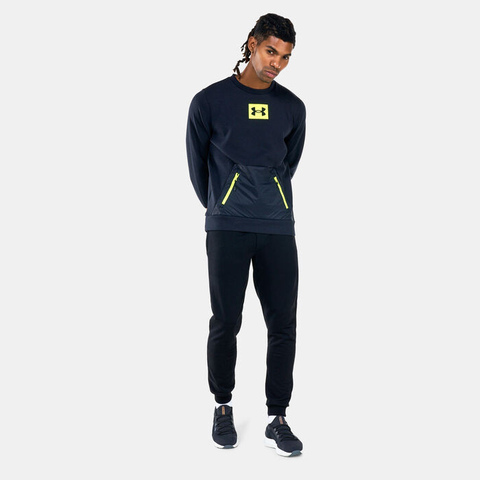 Under Armour Men's UA Summit Knit Crew Sweatshirt Black Under Armour Men's UA Summit Knit Crew Sweatshirt Black image number 2
