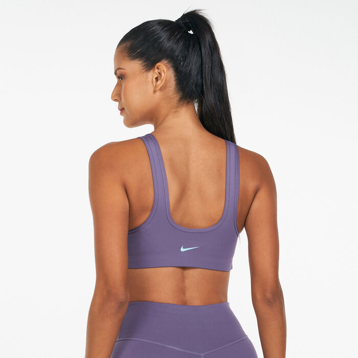 Nike Women's Dri-FIT Swoosh Sports Bra Purple Nike Women's Dri-FIT Swoosh Sports Bra Purple image number 1