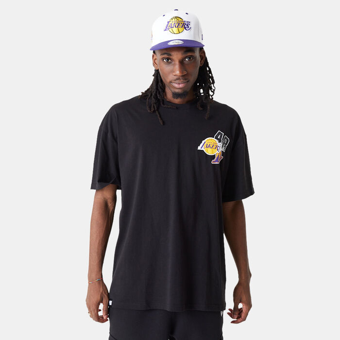 New Era Men's NBA Arch Los Angeles Lakers Woodmark T-Shirt Black New Era Men's NBA Arch Los Angeles Lakers Woodmark T-Shirt Black image number 0