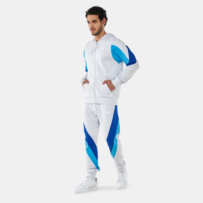 adidas Men's Studio Lounge Colorblocked Pants White adidas Men's Studio Lounge Colorblocked Pants White image number 2