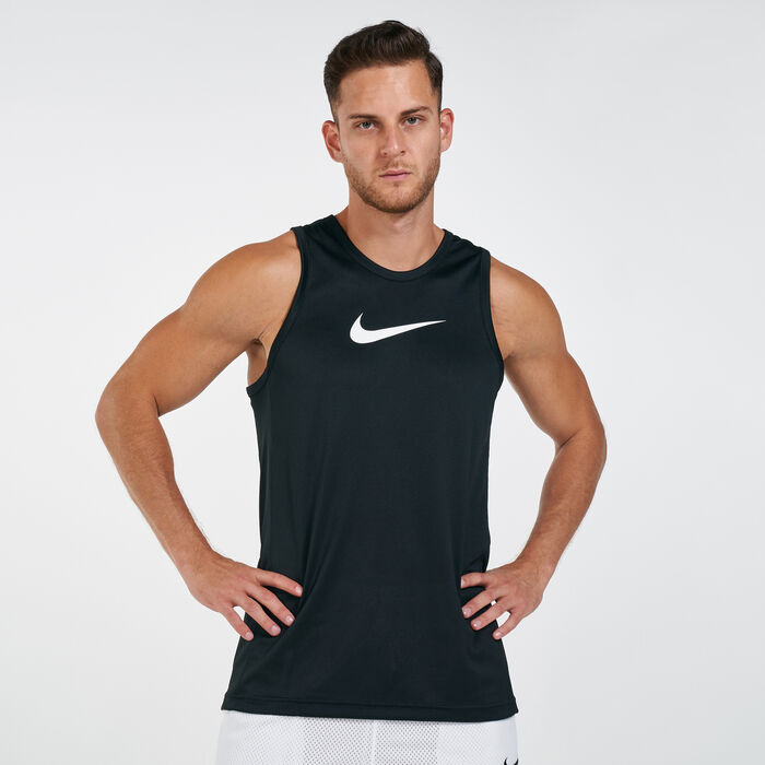 Nike Men's Dri-FIT Crossover Tank Top Black Nike Men's Dri-FIT Crossover Tank Top Black image number 0