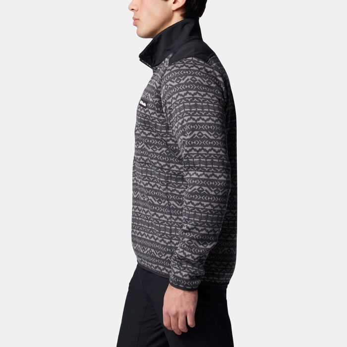Columbia Men's Sweater Weather III Printed Fleece 1/2-Zip Top Black Columbia Men's Sweater Weather III Printed Fleece 1/2-Zip Top Black image number 2