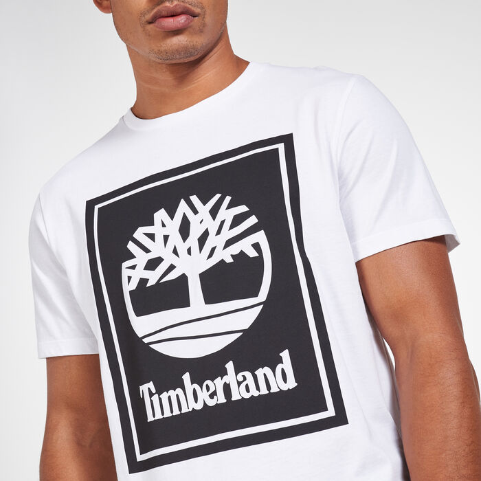 Timberland Men's Stack Logo T-Shirt White Timberland Men's Stack Logo T-Shirt White image number 3