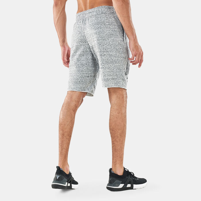 Under Armour Men's UA Project Rock Terry Shorts White Under Armour Men's UA Project Rock Terry Shorts White image number 1