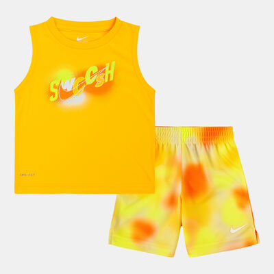 Nike Kids' Dri-FIT Hazy Rays Tank Top And Shorts Set Orange