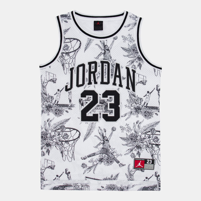 Jordan Kids' 23 Striped Jersey Top White Jordan Kids' 23 Striped Jersey Top White image number 0
