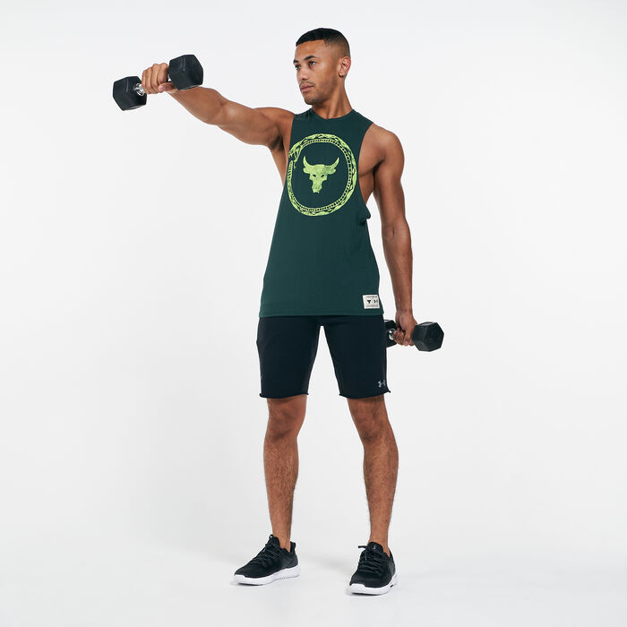 Under Armour Men's Project Rock Same Game Tank Top Green Under Armour Men's Project Rock Same Game Tank Top Green image number 2