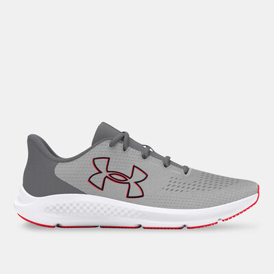 Under Armour Men's Charged Pursuit 3 Big Logo Running Shoes Grey