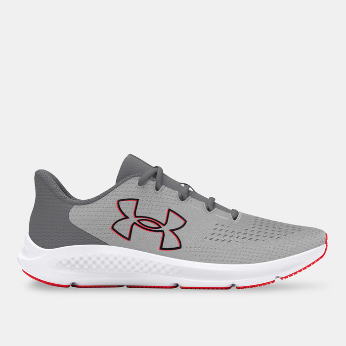 Under Armour Men's Charged Pursuit 3 Big Logo Running Shoes Grey image number 0