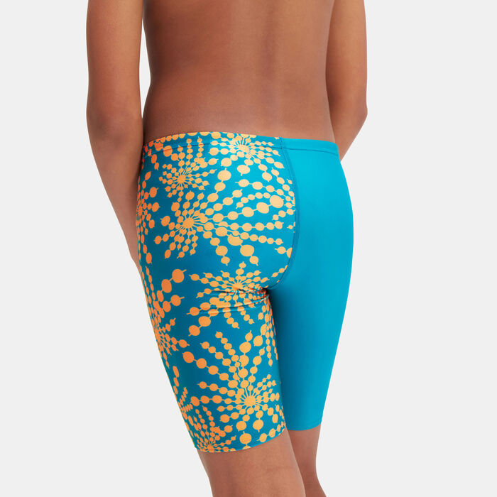 Speedo Kids' Digital Allover Print V-Cut Swimming Jammers Green image number 2