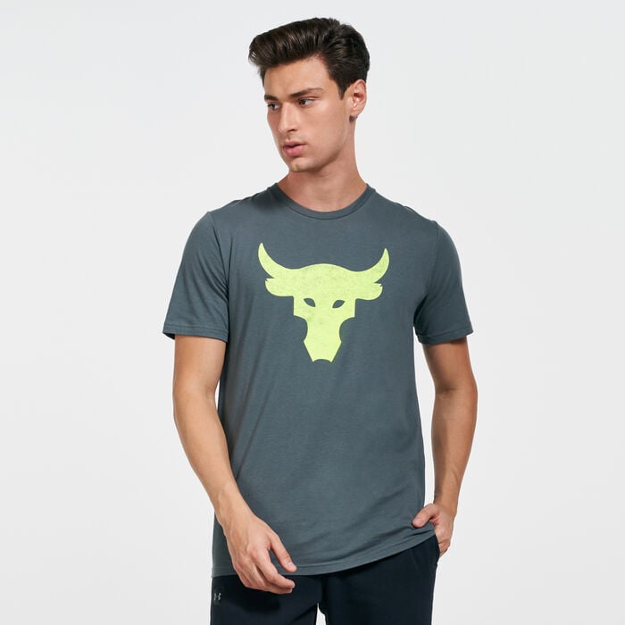 Under Armour Men's Project Rock Brahma Bull T-Shirt Grey Under Armour Men's Project Rock Brahma Bull T-Shirt Grey image number 0