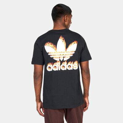 adidas Originals Men's Fire Trefoil T-Shirt Black adidas Originals Men's Fire Trefoil T-Shirt Black