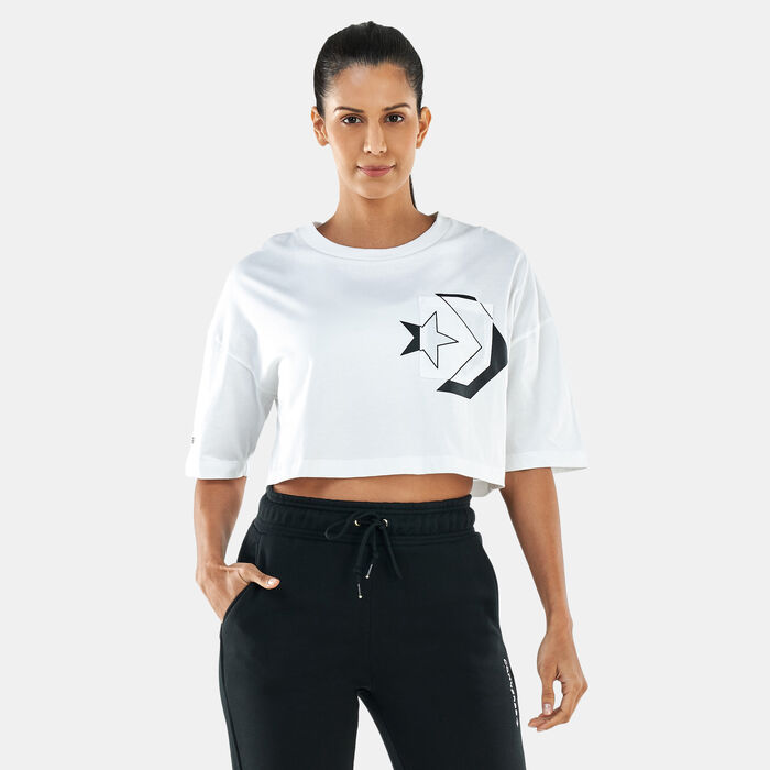Converse Women's Athletic Specialty Pocket T-Shirt White Converse Women's Athletic Specialty Pocket T-Shirt White image number 0