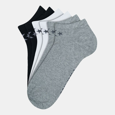 Converse Basic Low Cut Socks (3 Pack) Grey
