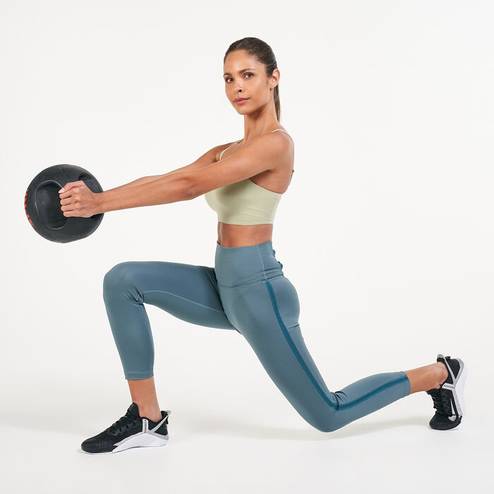 Nike Women's Yoga 7/8 Novelty Leggings Green Nike Women's Yoga 7/8 Novelty Leggings Green image number 2