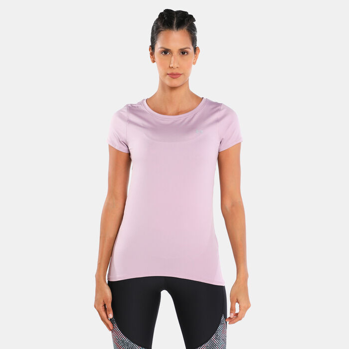 Under Armour Women's HeatGear® Armour Training T-Shirt Purple image number 0
