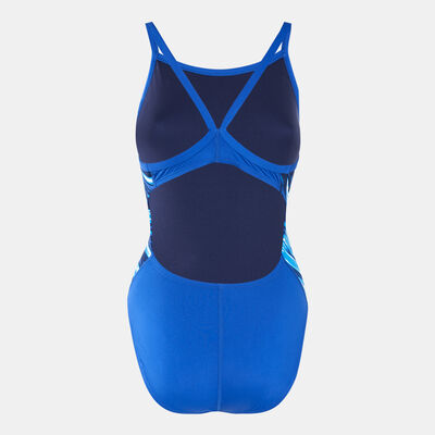 Nike Swim Women's HydraStrong Splice Racerback One Piece Swimsuit Blue