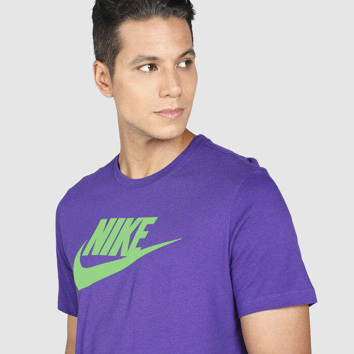 Nike Men's Sportswear Icon Futura T-Shirt Purple Nike Men's Sportswear Icon Futura T-Shirt Purple image number 3