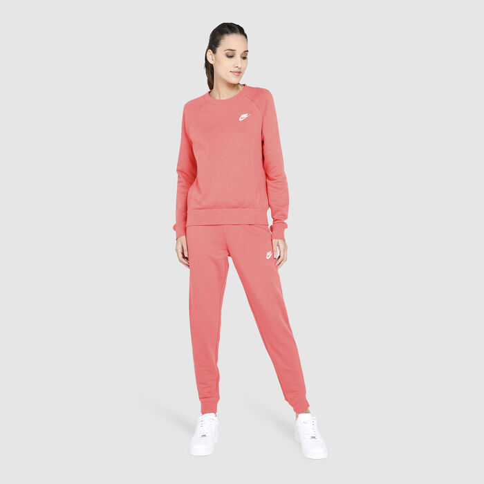 Nike Women's Sportswear Essential Fleece T-Shirt Orange Nike Women's Sportswear Essential Fleece T-Shirt Orange image number 2