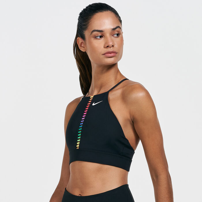 Nike Women's Indy Rainbow Ladder Sports Bra Black image number 0