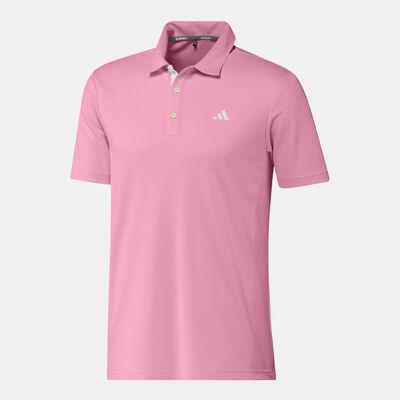 adidas Men's Drive Heather Polo Shirt Pink adidas Men's Drive Heather Polo Shirt Pink