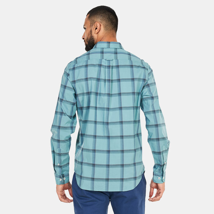 Timberland Men's Eastham River Stretch Poplin Shirt Blue image number 1