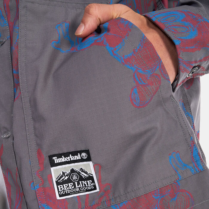 Timberland Men's x Bee Line Printed Jacket Grey Timberland Men's x Bee Line Printed Jacket Grey image number 3