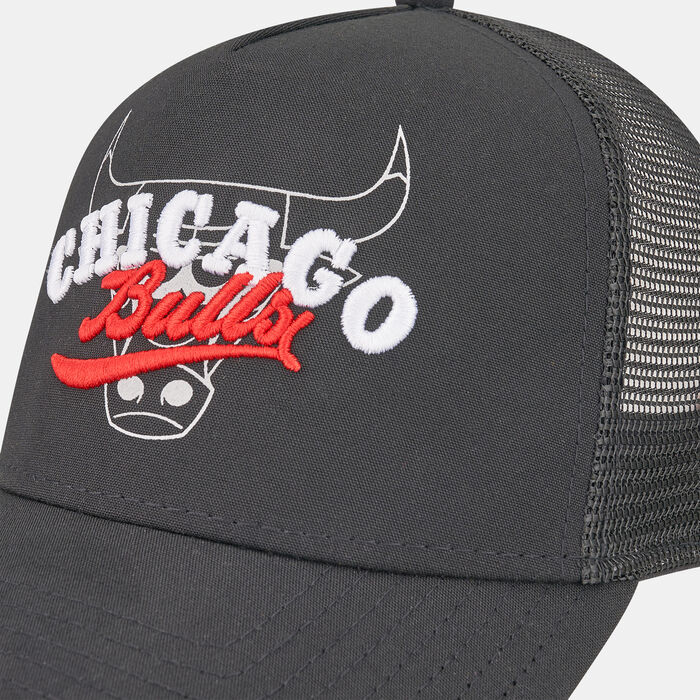New Era Men's Chicago Bulls Logo Overlay A-Frame Trucker Cap Black New Era Men's Chicago Bulls Logo Overlay A-Frame Trucker Cap Black image number 2