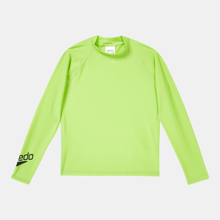Speedo Kids' Long Sleeve Rashguard Green Speedo Kids' Long Sleeve Rashguard Green image number 0