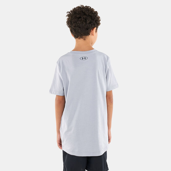 Under Armour Kids' UA B-Ball Gradient Symbol T-Shirt Grey Under Armour Kids' UA B-Ball Gradient Symbol T-Shirt Grey image number 1