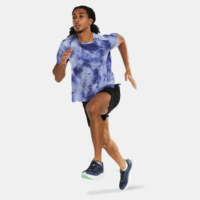 Under Armour Men's Launch Elite Wash T-Shirt Purple image number 2