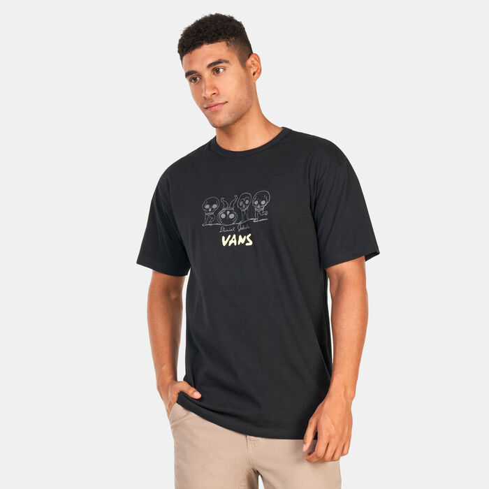 Vans Men's x Daniel Johnston Respect Off The Wall Classic T-Shirt Black Vans Men's x Daniel Johnston Respect Off The Wall Classic T-Shirt Black image number 0