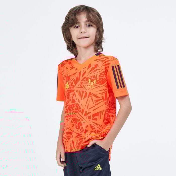 adidas Kids' Messi Football-Inspired Iconic Jersey Red adidas Kids' Messi Football-Inspired Iconic Jersey Red image number 0