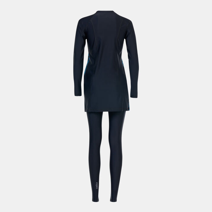 COEGA Women's Modest 3-Piece Swimsuit Black COEGA Women's Modest 3-Piece Swimsuit Black image number 1