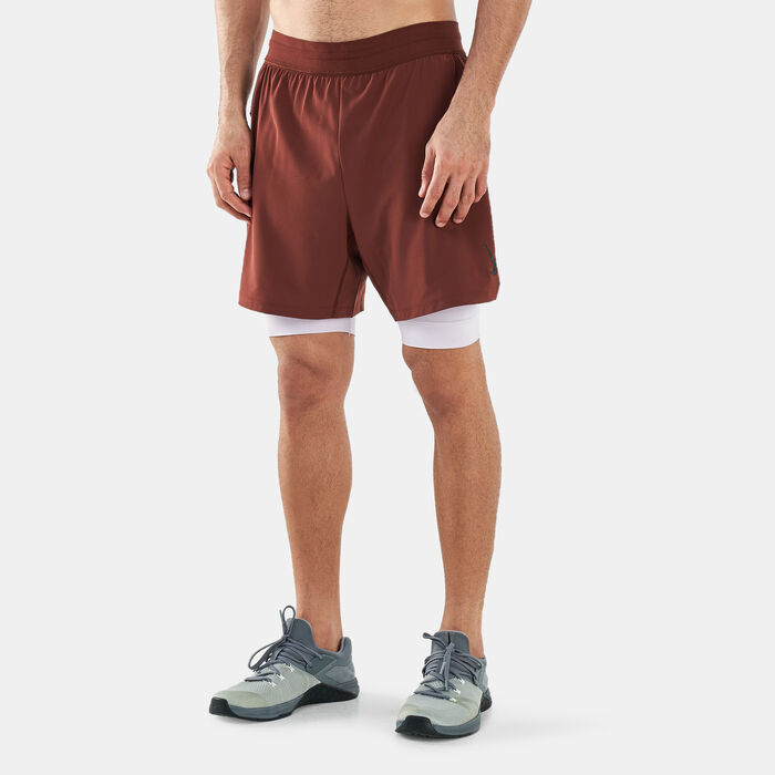 Nike Men's 2-in-1 Yoga Shorts Brown image number 0