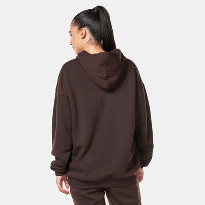 The Giving Movement Lounge Logo Print Hoodie Brown