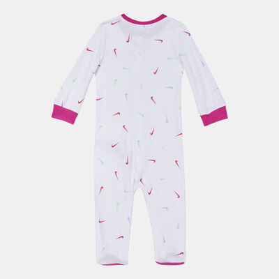 Nike Kids' Swooshfetti Footed Coverall White