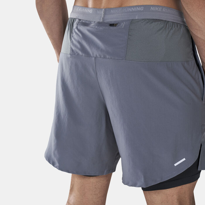 Nike Men's Stride Dri-FIT 2-in-1 Running Shorts Grey image number 3