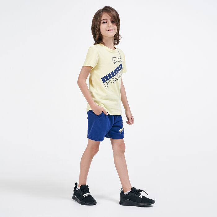 PUMA Kids' Amplified Big Logo Shorts Blue image number 2
